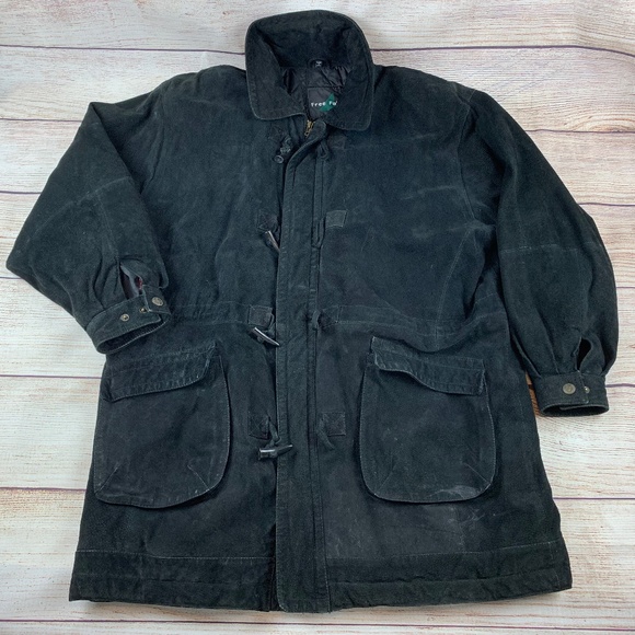 Free Fall Jackets Coats Suede Leather Black Barn Coat Jacket